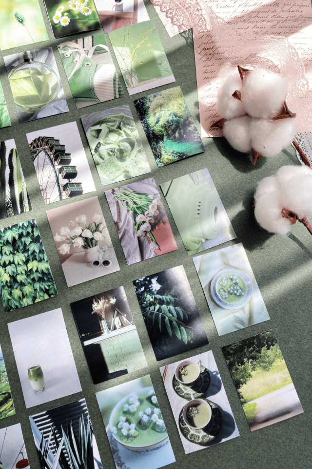 Yeşil Temalı Aesthetic Sticker Kitapçığı