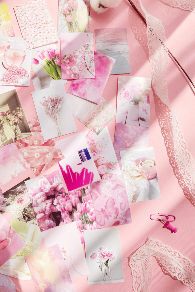 Pembe Temalı Aesthetic Sticker Kitapçığı