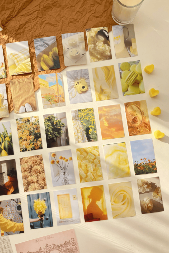 Sarı Temalı Aesthetic Sticker Kitapçığı
