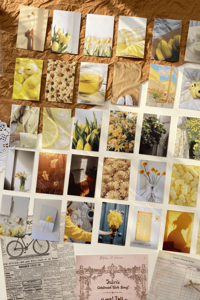 Sarı Temalı Aesthetic Sticker Kitapçığı