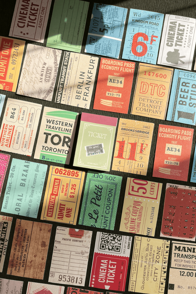 Bilet/Ticket Temalı Sticker Kitapçığı