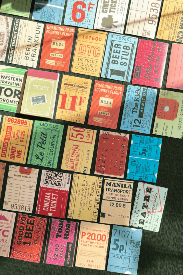 Bilet/Ticket Temalı Sticker Kitapçığı