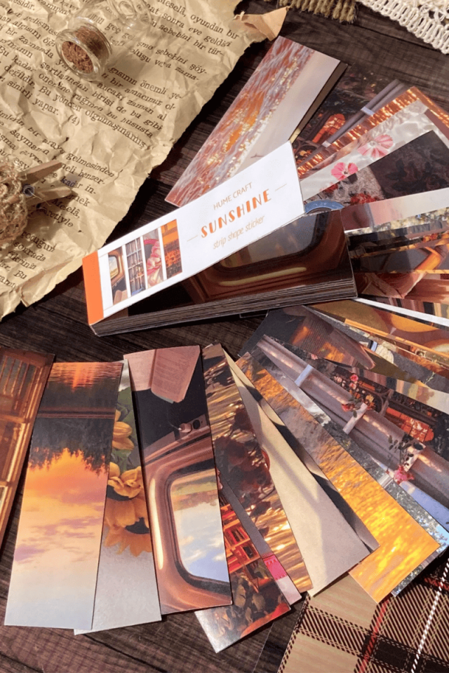 Aesthetic Sunshine Temalı Şerit Sticker Kitapçığı