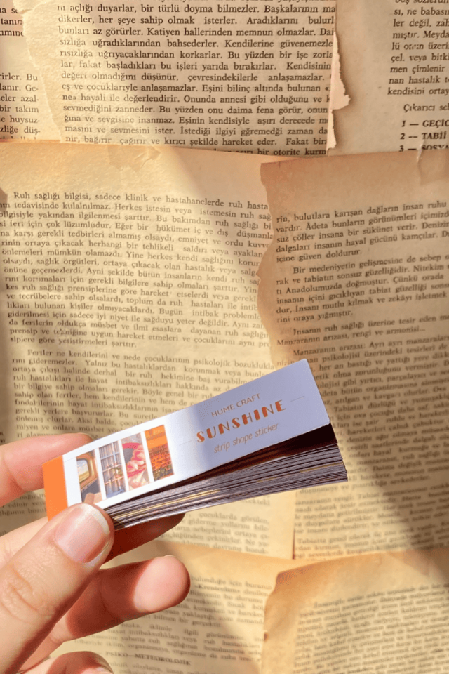 Aesthetic Sunshine Temalı Şerit Sticker Kitapçığı