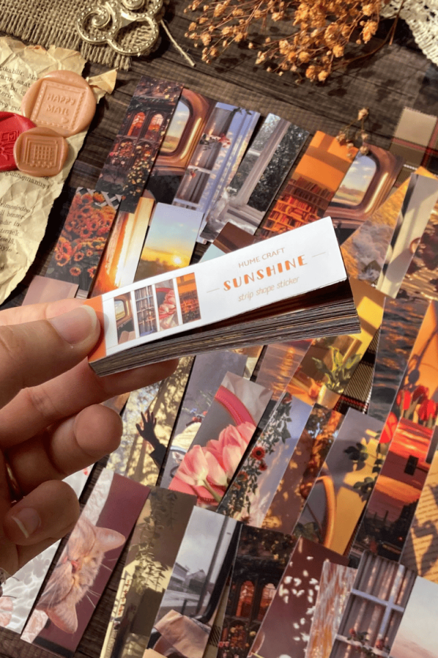 Aesthetic Sunshine Temalı Şerit Sticker Kitapçığı