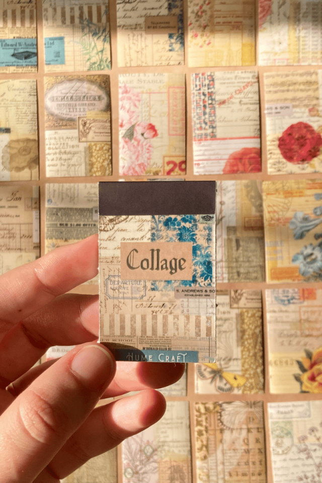 Vintage Kolaj Temalı Sticker Kitapçığı