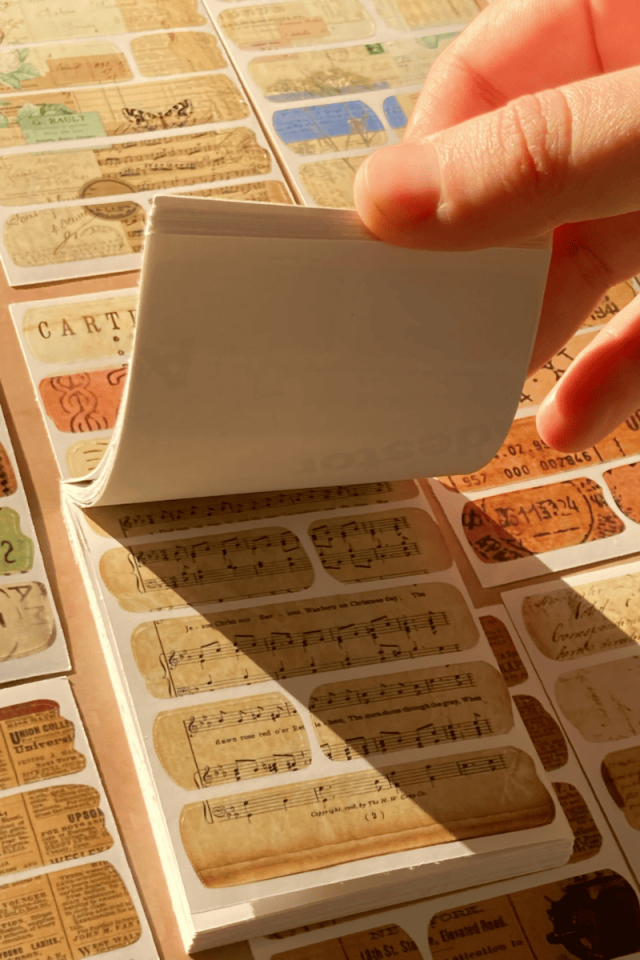 Vintage Washi Bant Temalı Sticker Kitapçığı