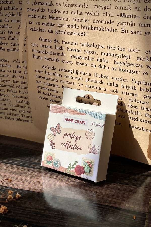 Kutulu Soft Pul Temalı Sticker Seti / Bullet Journal Sticker