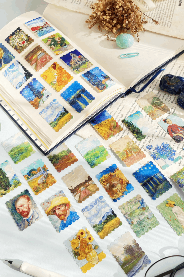 Van Gogh Pul Sticker Seti