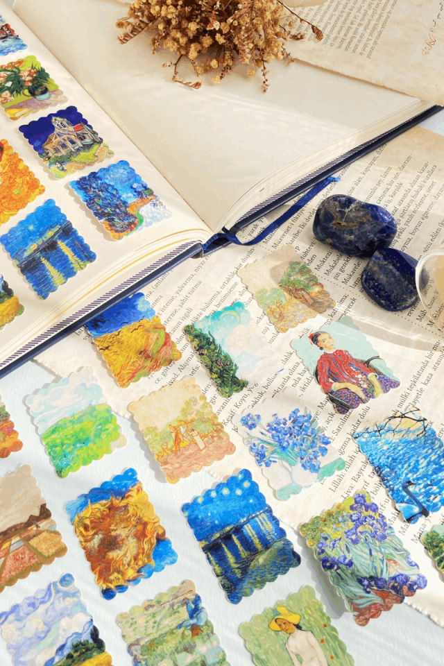 Van Gogh Pul Sticker Seti