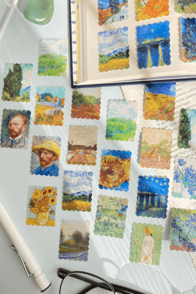 Van Gogh Pul Sticker Seti