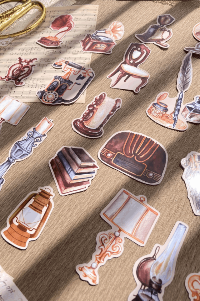 Vintage Objeler Sticker Seti
