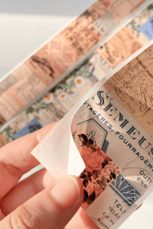 Vintage Kolaj Temalı Washi Bant Washi Tape Bullet Journal Scrapbook için uygun vintage01