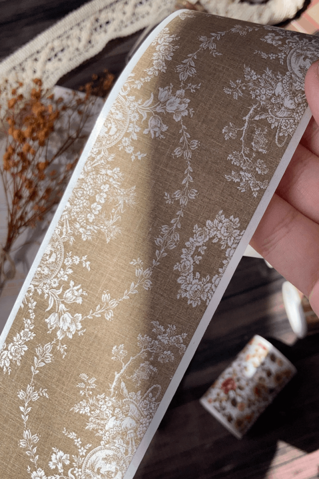 2 Metre Vintage Dantel Detaylı Washi Bant / Washitape / Bullet Journal / Scrapbook /