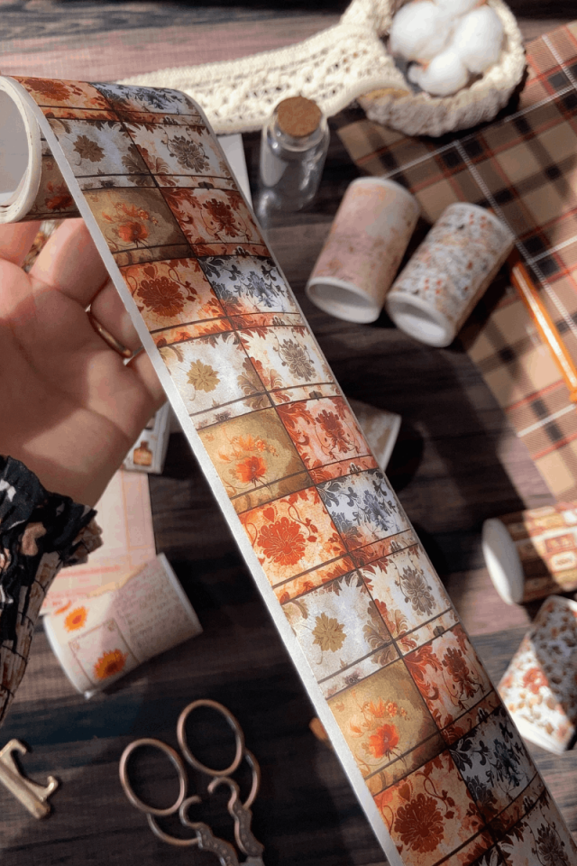 Vintage Çekmece Temalı Washi Bant / Washitape / Bullet Journal / Scrapbook /