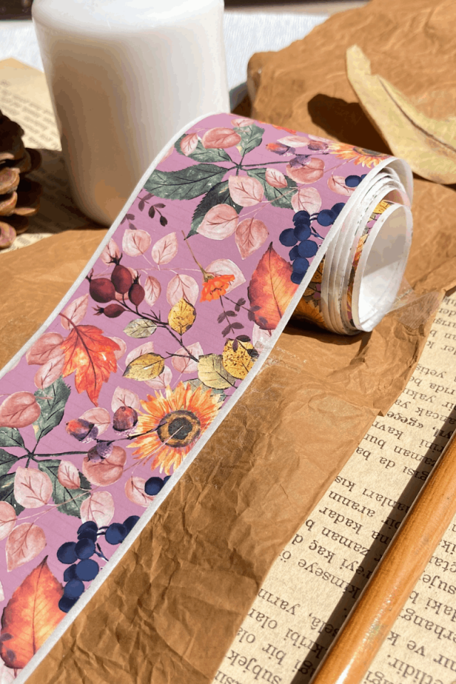 Sonbahar Temalı Washi Tape Washi Bant Bullet Journal Sticker / Defter / Çıkartma / Scrapbook