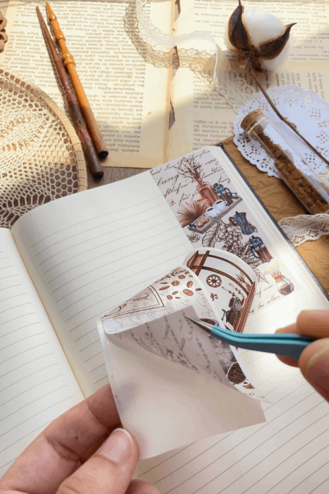 Kahve Temalı Washi Tape Washi Bant Bullet Journal Sticker / Defter / Çıkartma / Scrapbook