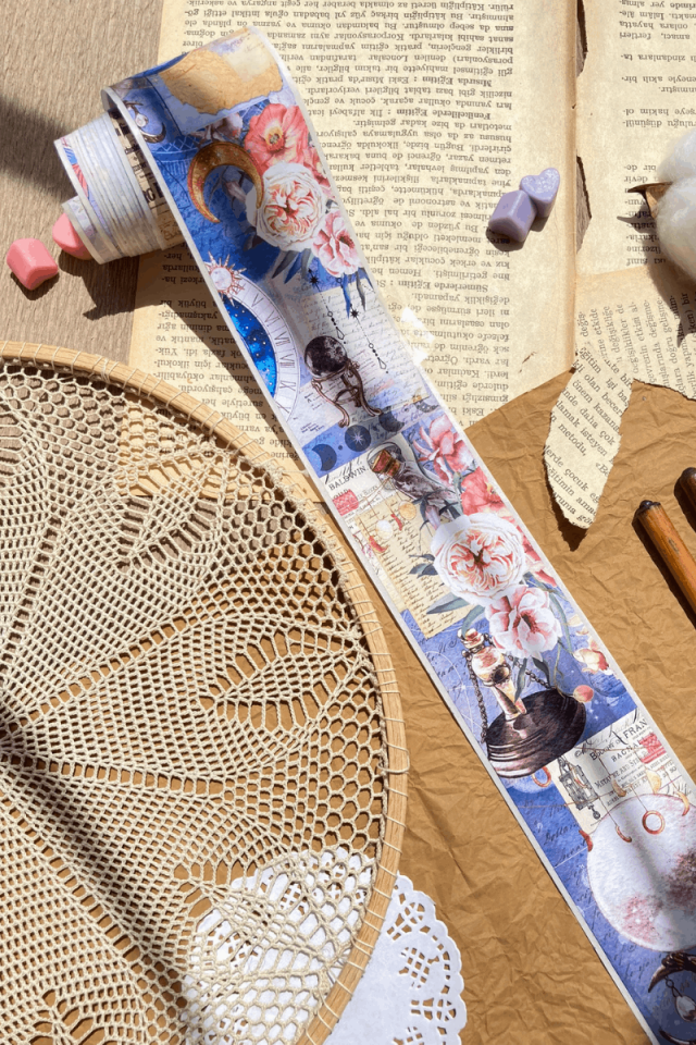 Magic And Purple Temalı Washi Tape Washi Bant Bullet Journal Sticker / Defter / Çıkartma / Scrapbook