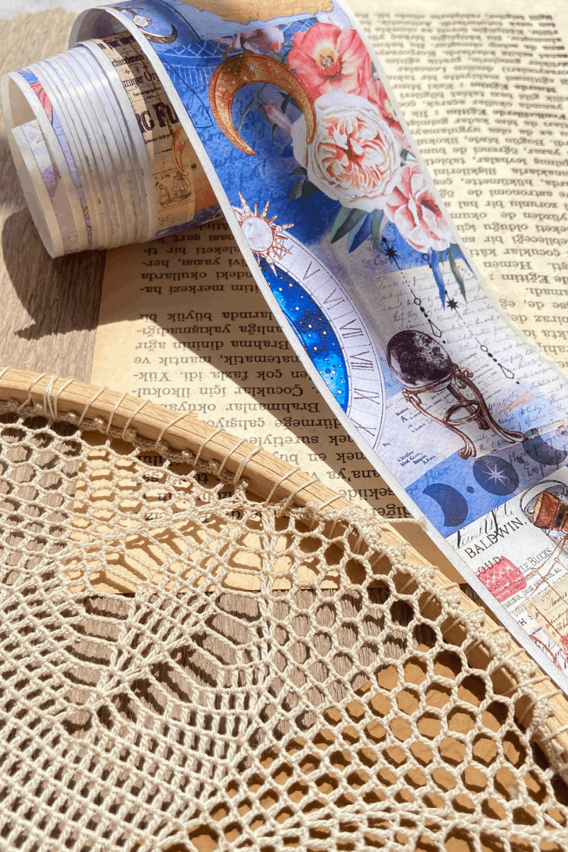 Magic And Purple Temalı Washi Tape Washi Bant Bullet Journal Sticker / Defter / Çıkartma / Scrapbook