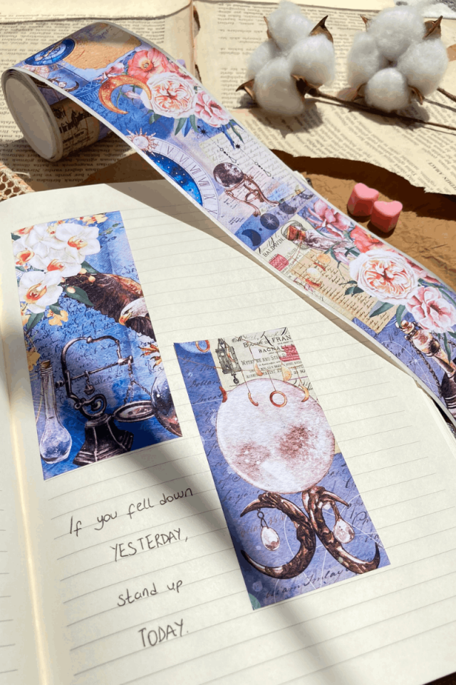 Magic And Purple Temalı Washi Tape Washi Bant Bullet Journal Sticker / Defter / Çıkartma / Scrapbook
