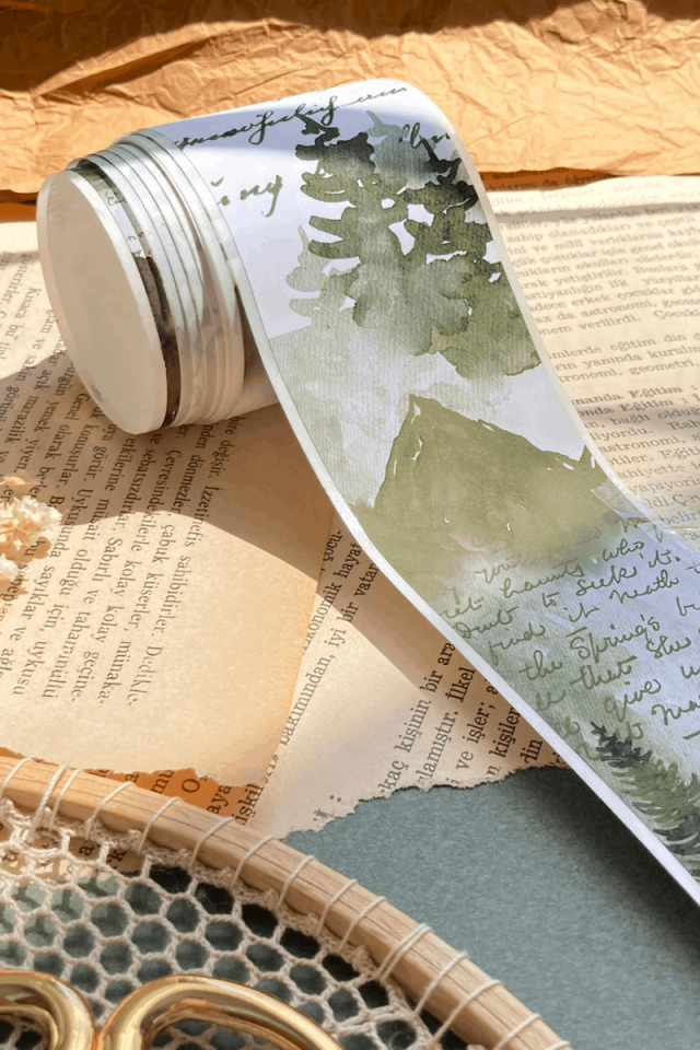 Wild Life Temalı Washi Tape Washi Bant Bullet Journal Sticker / Defter / Çıkartma / Scrapbook