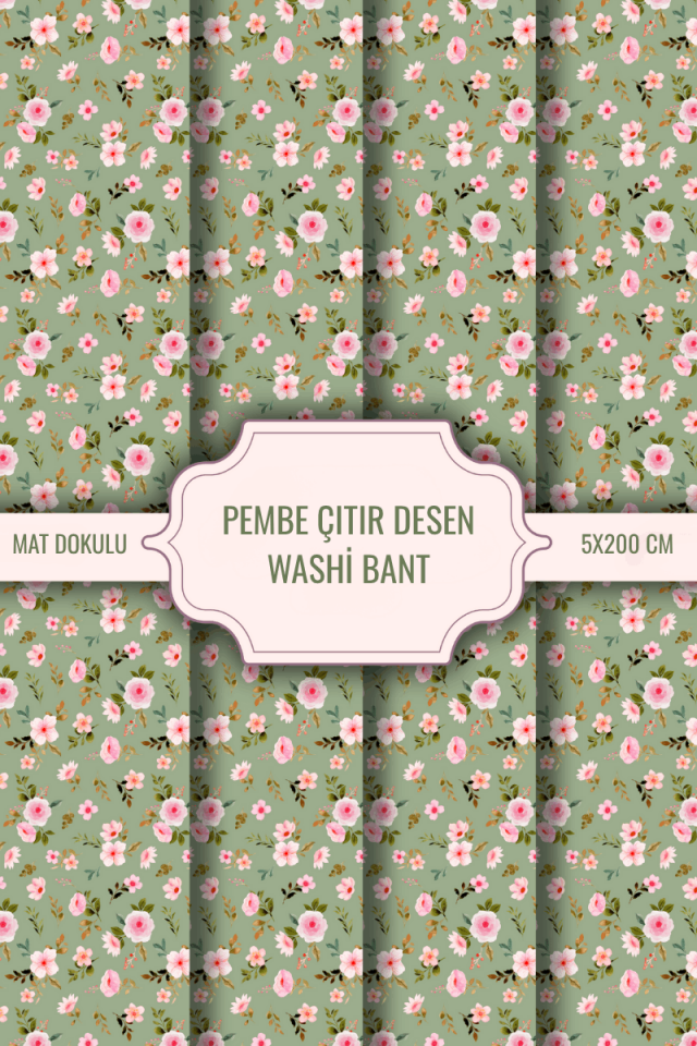 Pembe Çıtır Desen Washi Tape Washi Bant Bullet Journal Sticker / Defter / Çıkartma / Scrapbook(Kopya)