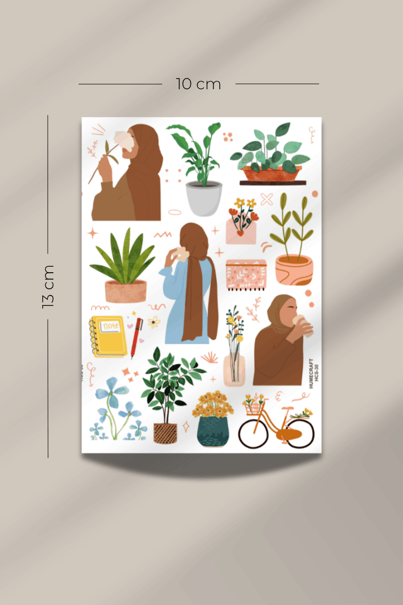 Hijab Temalı Şeffaf Sticker Seti