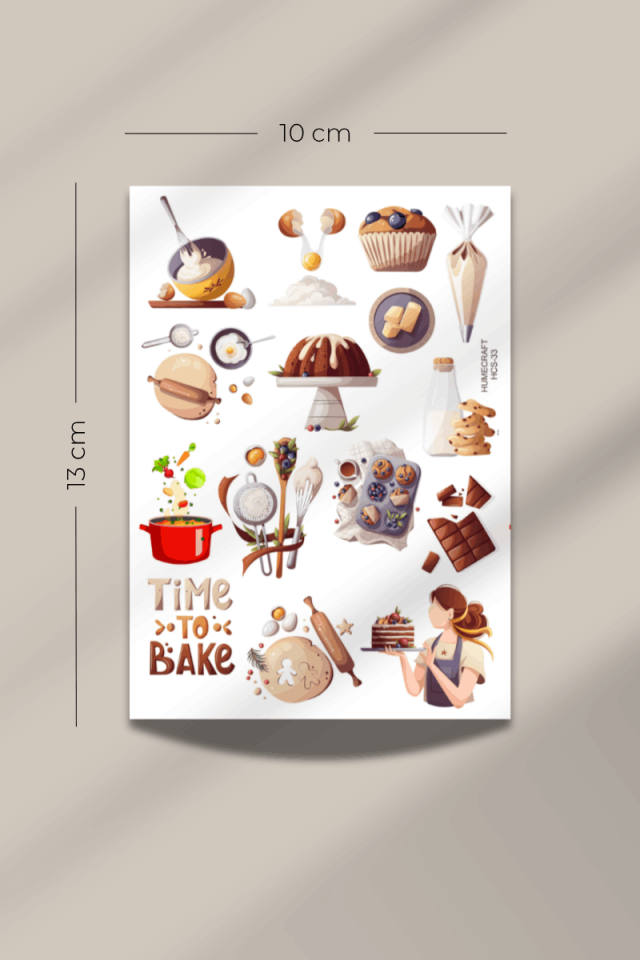 Pasta Mazemeleri Şeffaf Sticker Seti