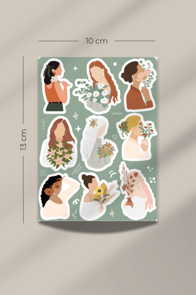 Soft Women Temalı Şeffaf Sticker Seti(Kopya)