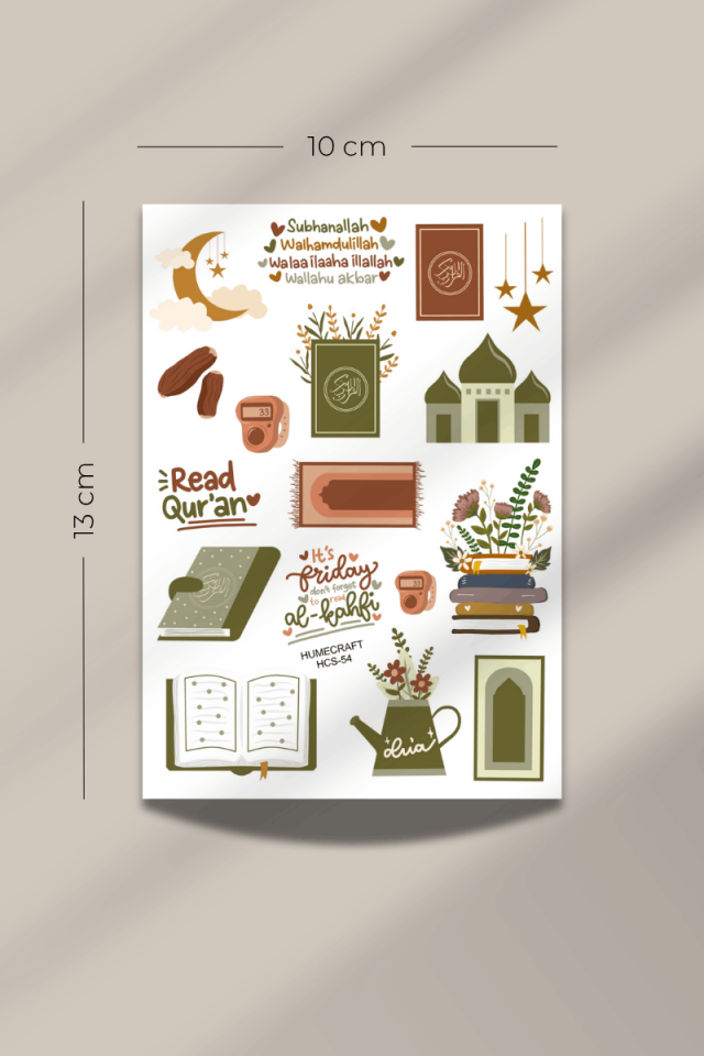 Islami Temalı Şeffaf Sticker Seti