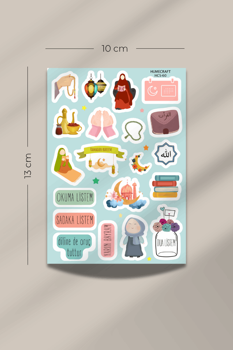 İslami Temalı Şeffaf Sticker Seti