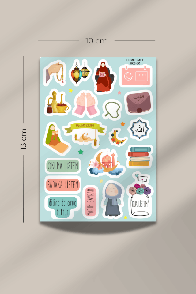 İslami Temalı Şeffaf Sticker Seti