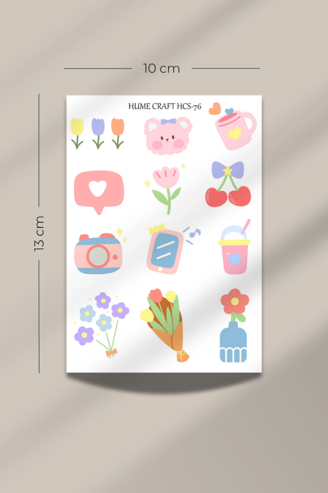 Soft And Cute Temalı Şeffaf Sticker Seti