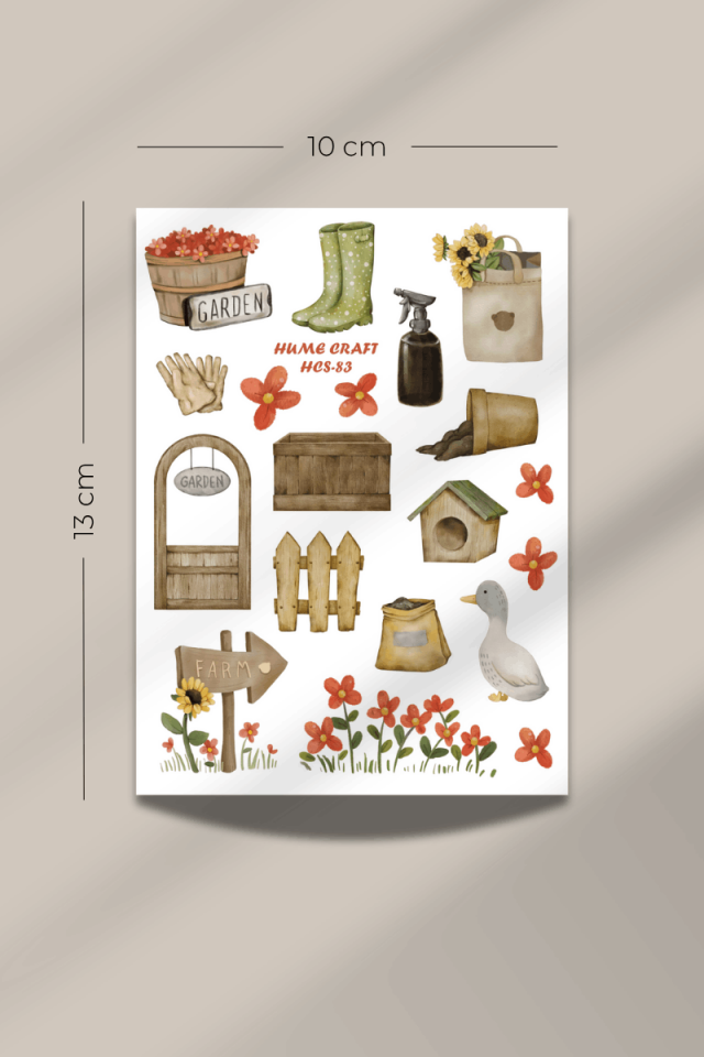 Çiftlik Temalı Şeffaf Sticker Seti