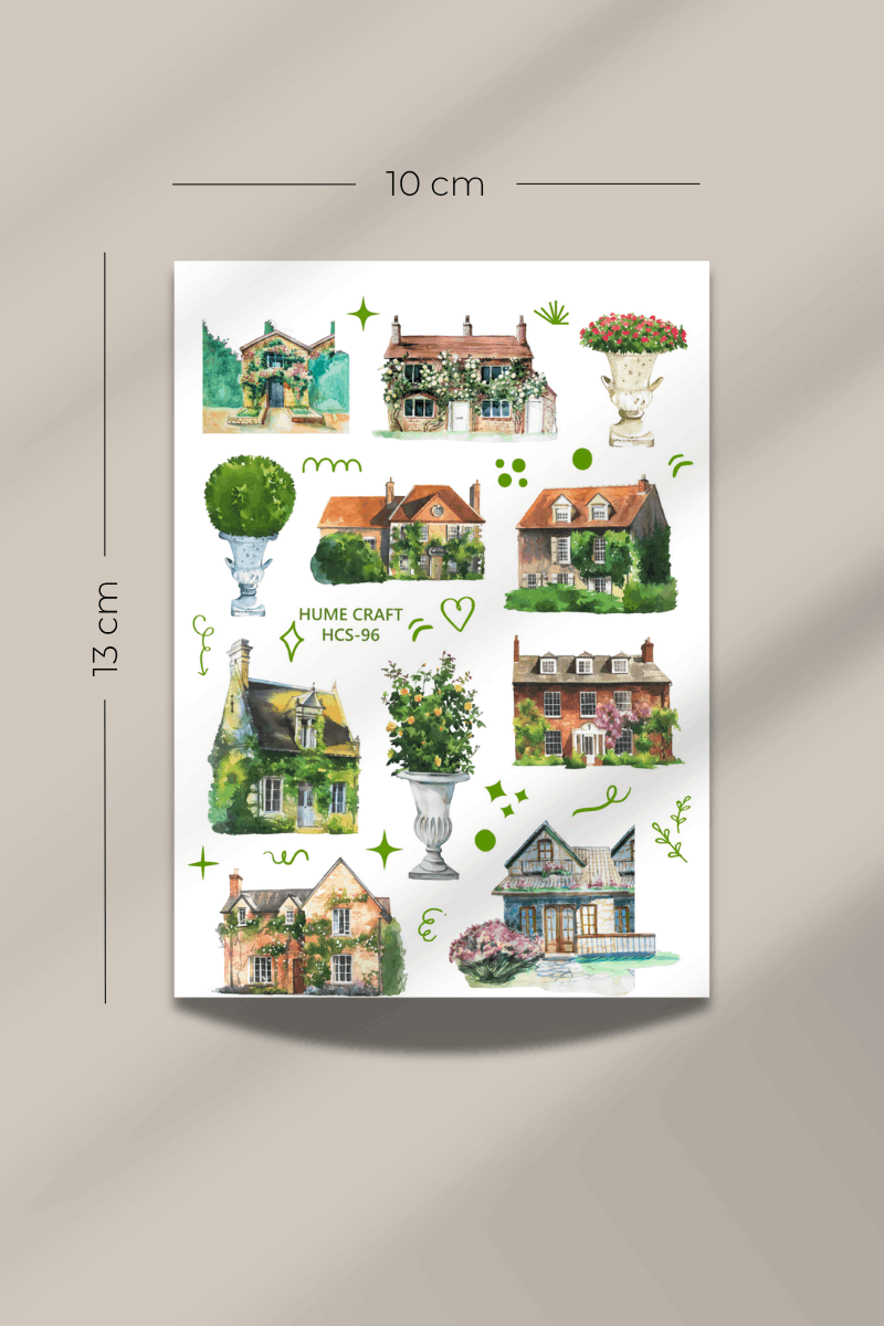 Green Houes Temalı Şeffaf Sticker Seti