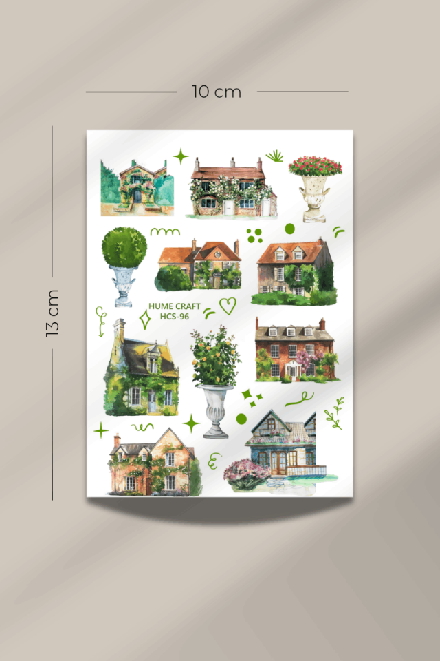 Green Houes Temalı Şeffaf Sticker Seti
