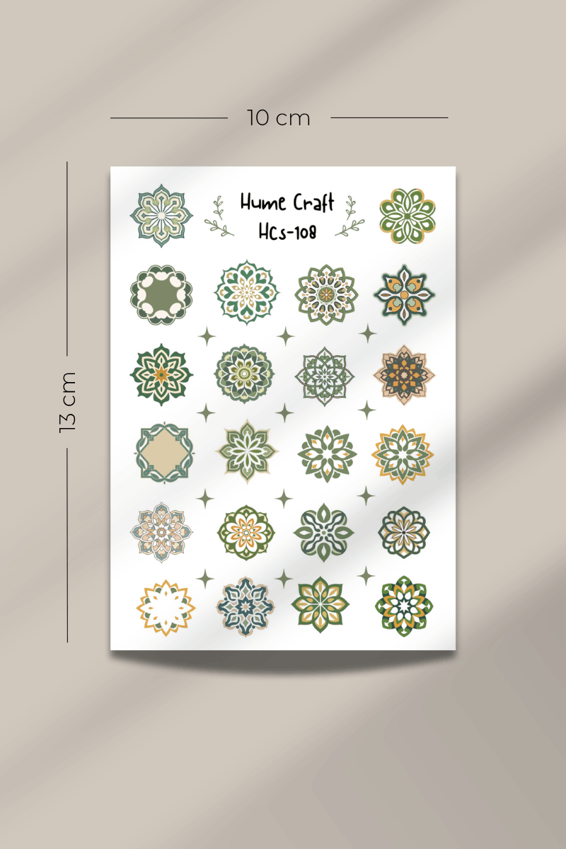 İslami Geometri Temalı Şeffaf Sticker Seti