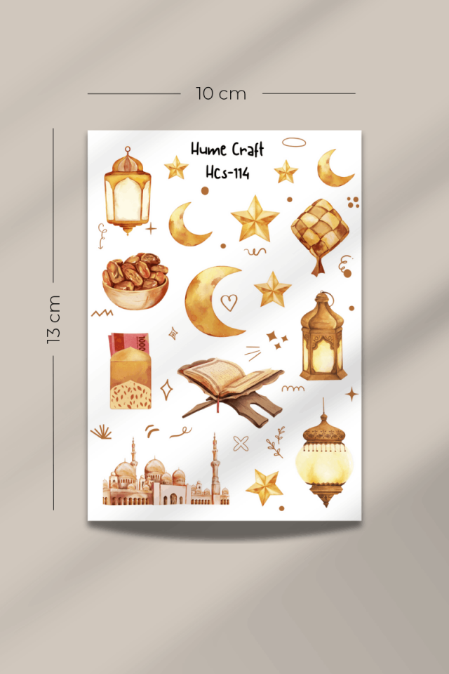 Ramazan Temalı Şeffaf Sticker Seti