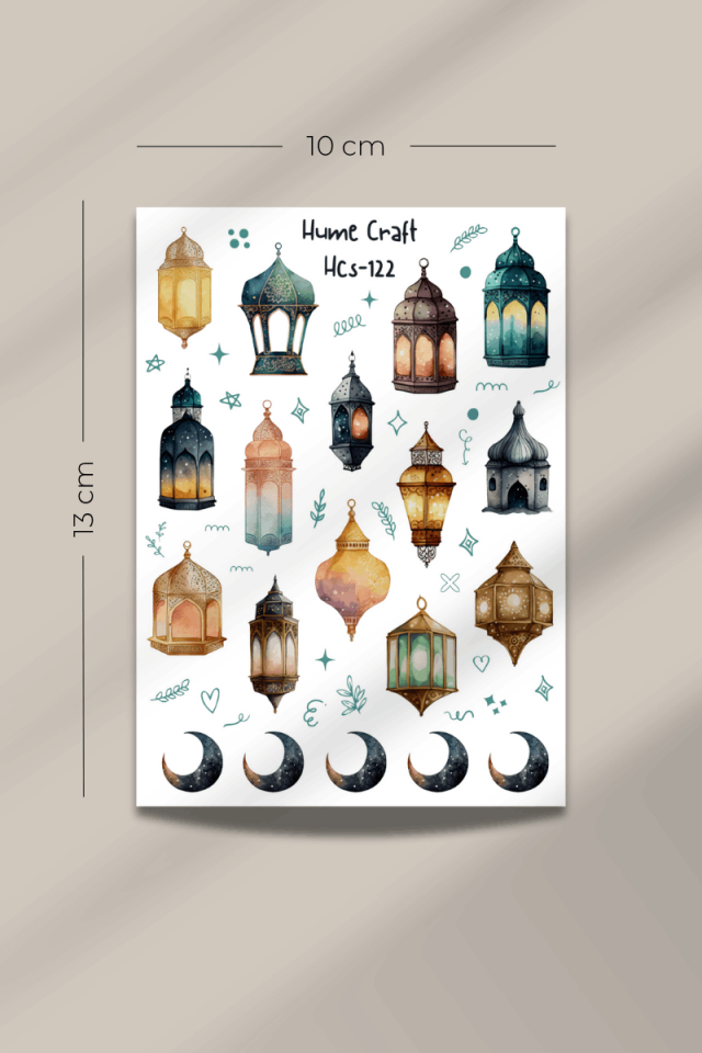 Kandiller ve Hilal /Ramazan Şeffaf Sticker Seti