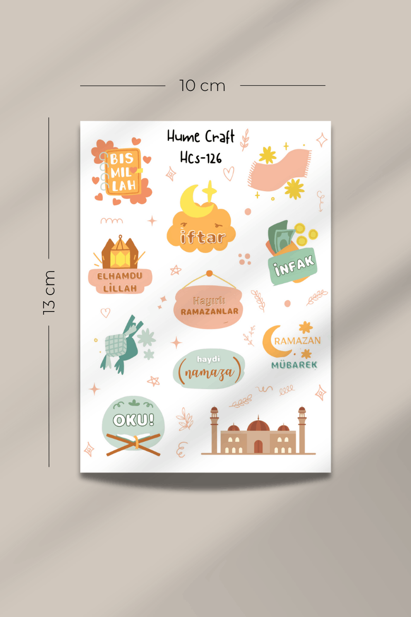 Soft Ramazan Planlayıcım Şeffaf Sticker Seti
