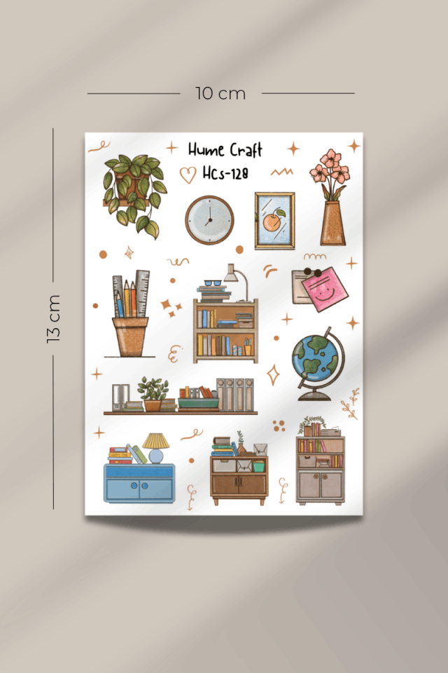 Soft Kütüphane Temalı Şeffaf Sticker Seti