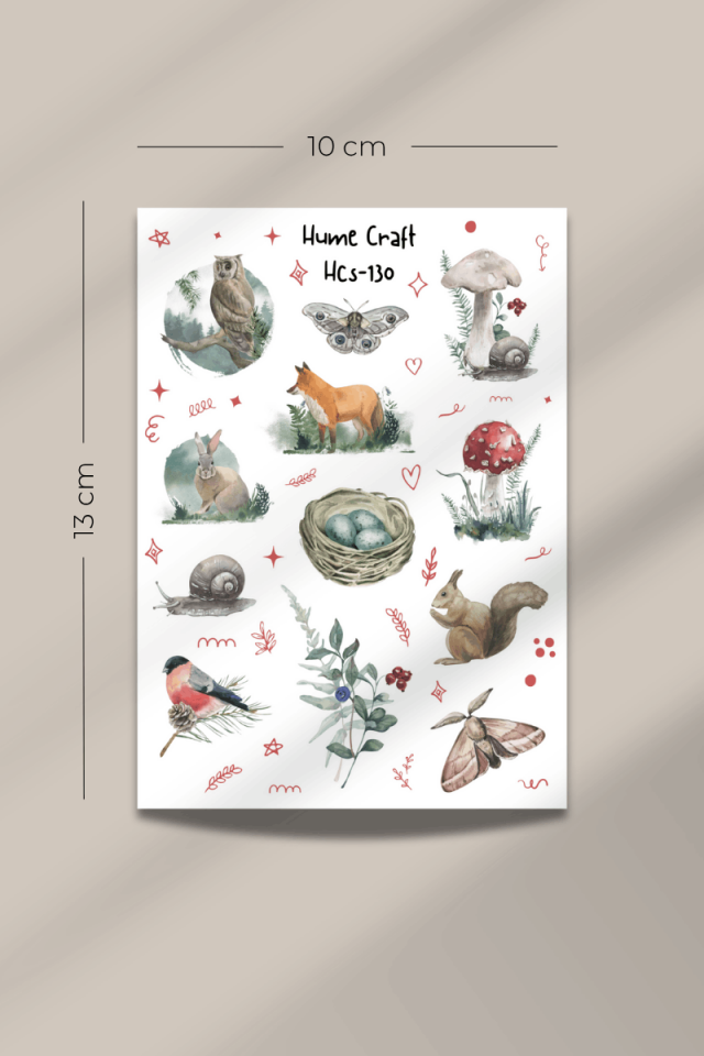 Wild Life Şeffaf Sticker Seti