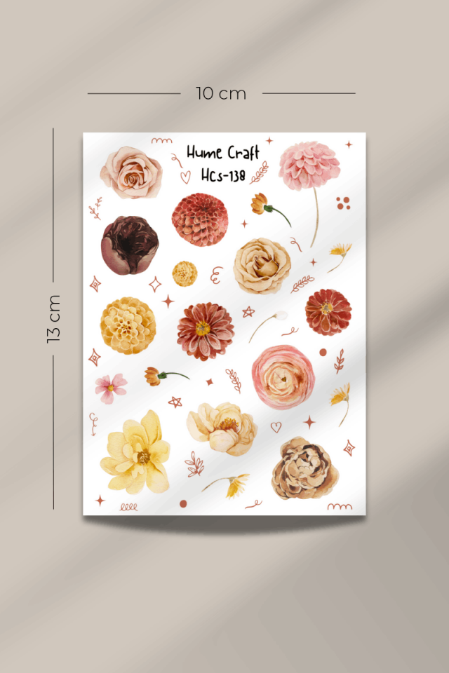 Vintage Blume Şeffaf Sticker Seti