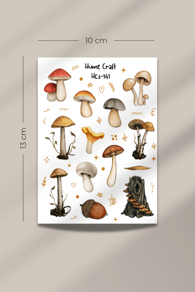 Mushroom Şeffaf Sticker Seti