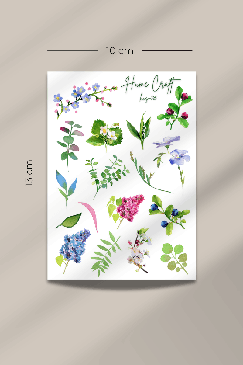 Bahar ve Çiçekler Temalı Şeffaf Sticker