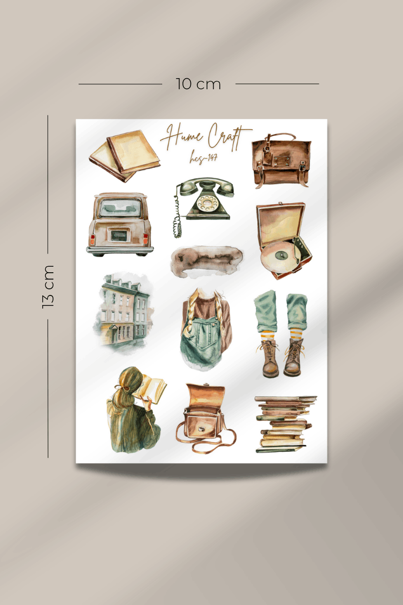 Anılar Şeffaf Sticker Bullet Journal Sticker Seti