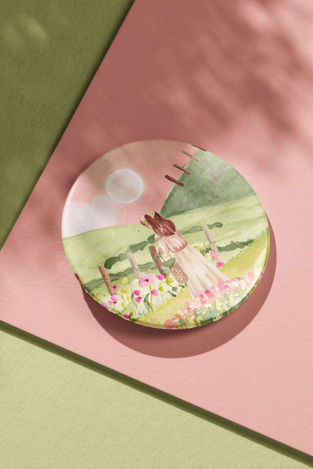 Garden and Girl İğneli Metal Rozet