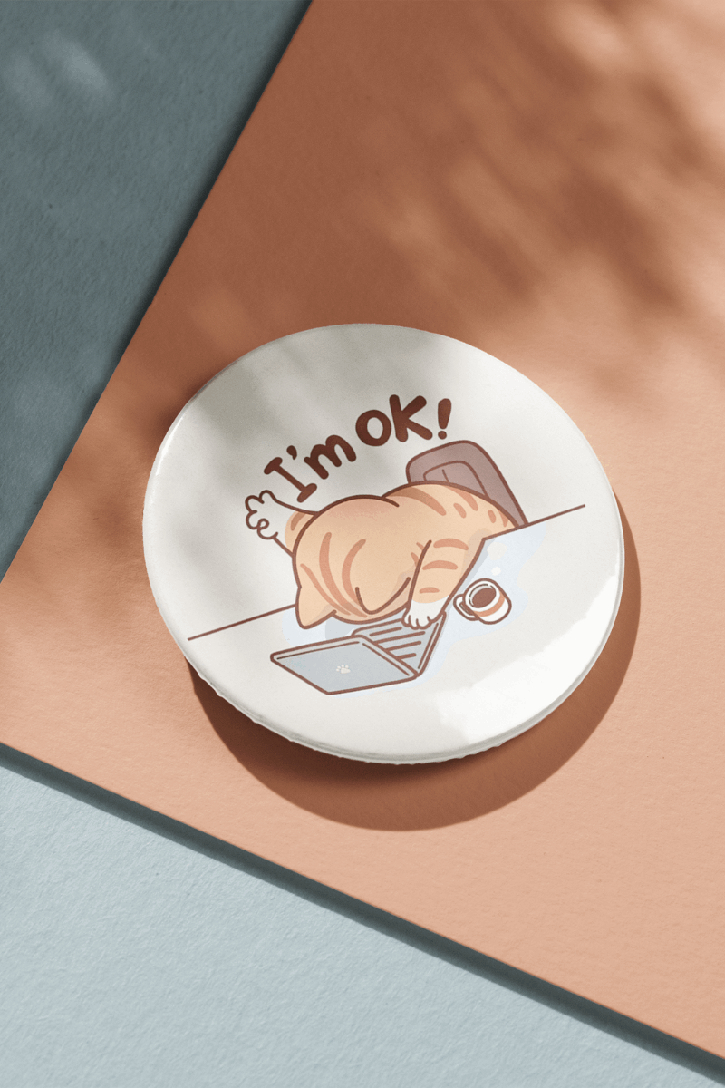 I'm Ok İğneli Metal Rozet