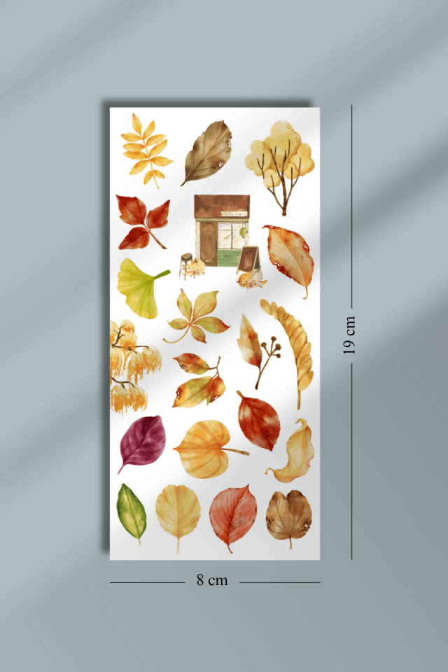 6'lı Sonbahar Temalı Sticker Seti