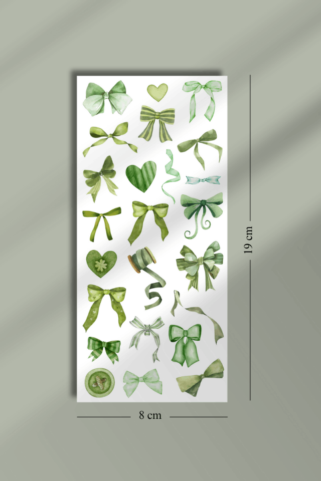 3'lü Kurdele Temalı Sticker Seti
